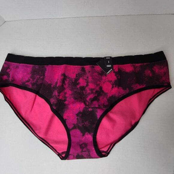 4X 26W Torrid Pink Tiedye Hipster Panty Goth Seamless Knit Stretch Slimming mid - Picture 2 of 7
